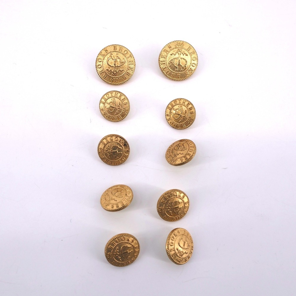 Brooks Brothers Golden Fleece Logo Blazer Replacement Button Set Gold Buttons